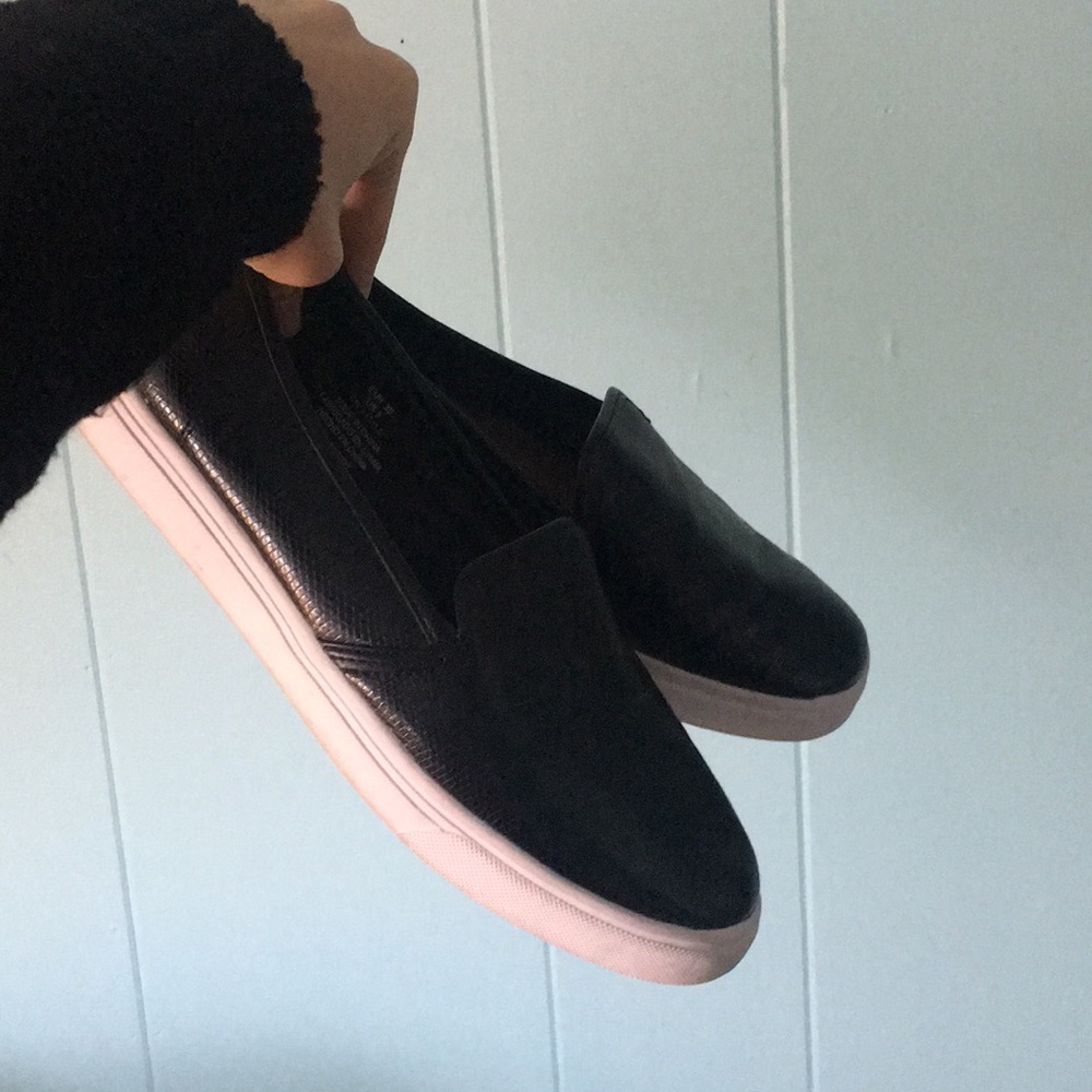 Leather slip on sneakers